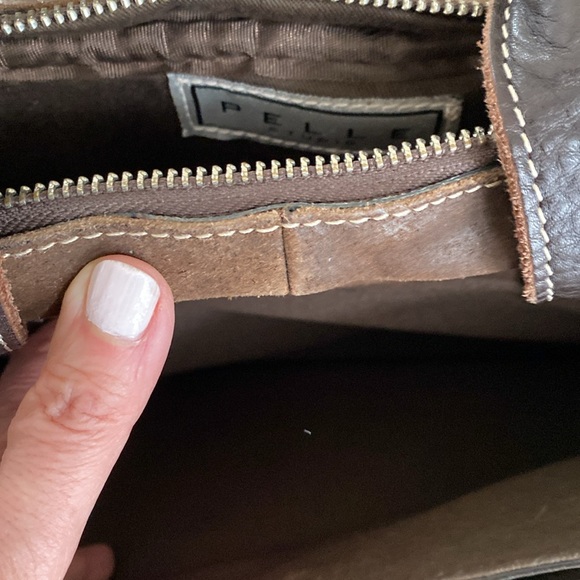 EUC BROWN PELLE STUDIO OILED SUEDE & LEATHER MESSENGER BAG/CARRY-ON - Picture 6 of 15